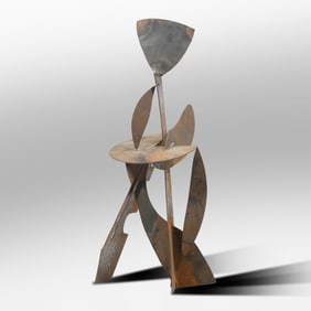 "Homage to Calder" by Dina Wind, created in 1985. welded steel sculpture Manner of Alexander Calder