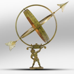 Swedish Hercules Garden Armillary Sundial, also known as  Atlas Armillary Sundial. 27 in. x 31.5 in.