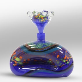 Ioan Nemtoi (B. 1964) Casafina Art Glass Perfume Bottle, Signed, 6.5 in x 6 in. w.