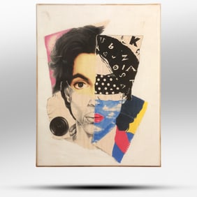 Vintage 1988 Prince Lovesexy Shirt Mounted in a Lucite Wall Mount Frame
