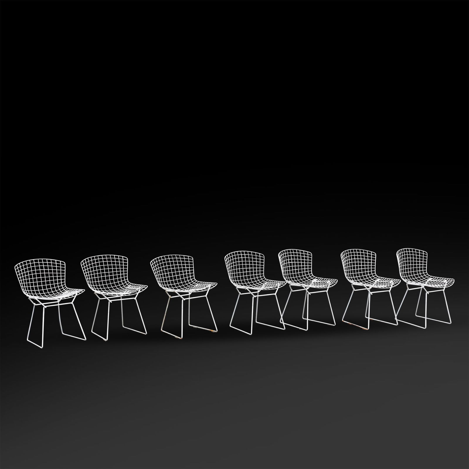 Set of 7 Knoll Harry Bertoia Wire Side Chairs 30 in. height x 21 in. wide (1 of 17)