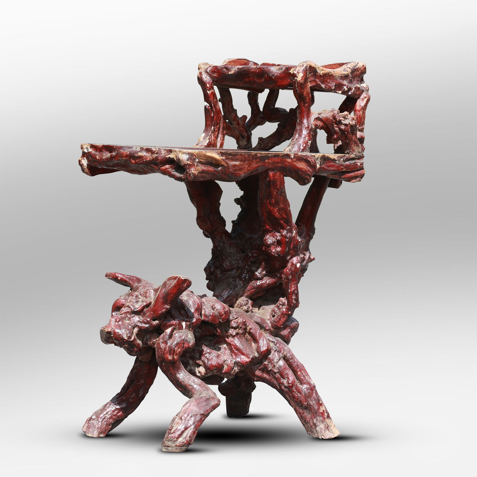 Adirondack FOLK ART "ROOT" Wood End Table 35 in. height x 13.5 in. x 25 in. (1 of 17)