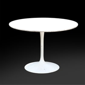 Vintage Eero Saarinen Tulip Table, White, 42 inch diameter Top
