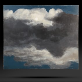 Robert Angeloch 1922-2011, Large Oil on Board "Night Sky #3" Signed and Dated 1976, 36 in. x 42 in.