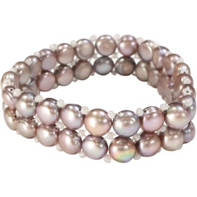 Genuine Freshwater Tahitian Pearls Bracelet 2 1/2 in. x 5/8 in.