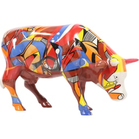 Westland Cow Parade Figure Statue in Muti Colors 6.5 in. height x 8.5 in. length