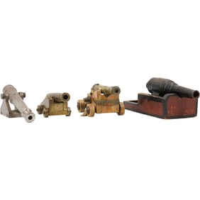 4 Assorted Antique Vintage CANNON Models in Brass and Iron - Nice Selection - SEE PICTURES