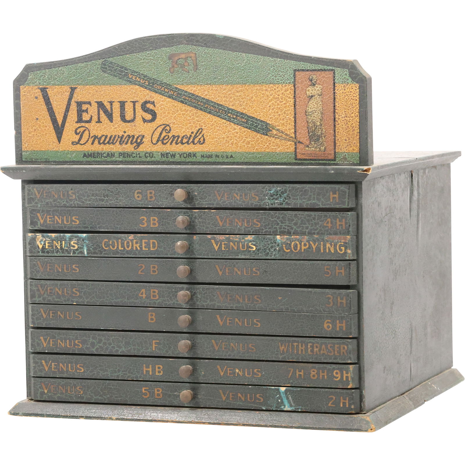 Vintage Venus Drawing Pencils Store Display Cabinet. (1 of 20)