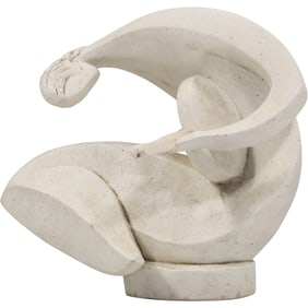 Vintage Abstract Postmodern Guitarist Sculpture by David Fisher, Austin Prod. 1980, 9 in. height