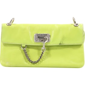 MICHAEL KORS Lime Green "Cross Over" Handbag 6 in. x 11 in.