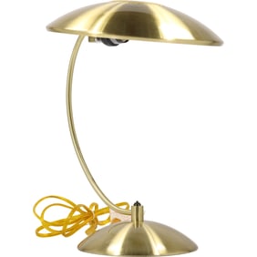 Brass Modern Design Saucer Shade Desk Lamp 13.75 in. height x 10.75 in. wide
