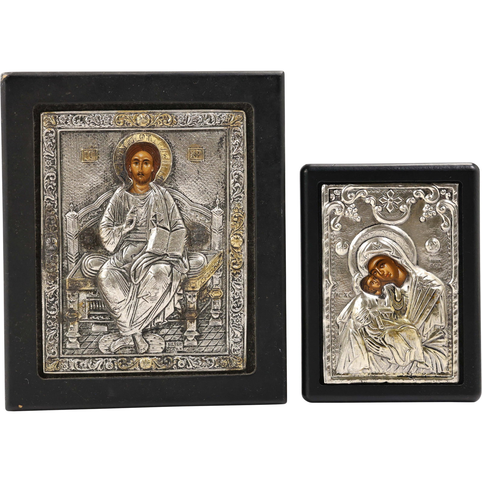 2 marked Sterling Silver .950 RUSSIAN ICONS (1 of 17)