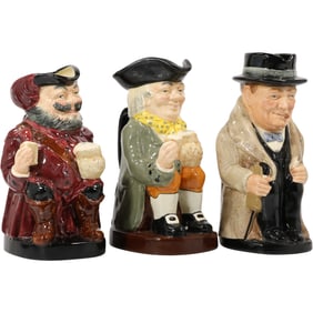 3 Assorted Royal Doulton Character Toby Jugs - SEE PICTURES