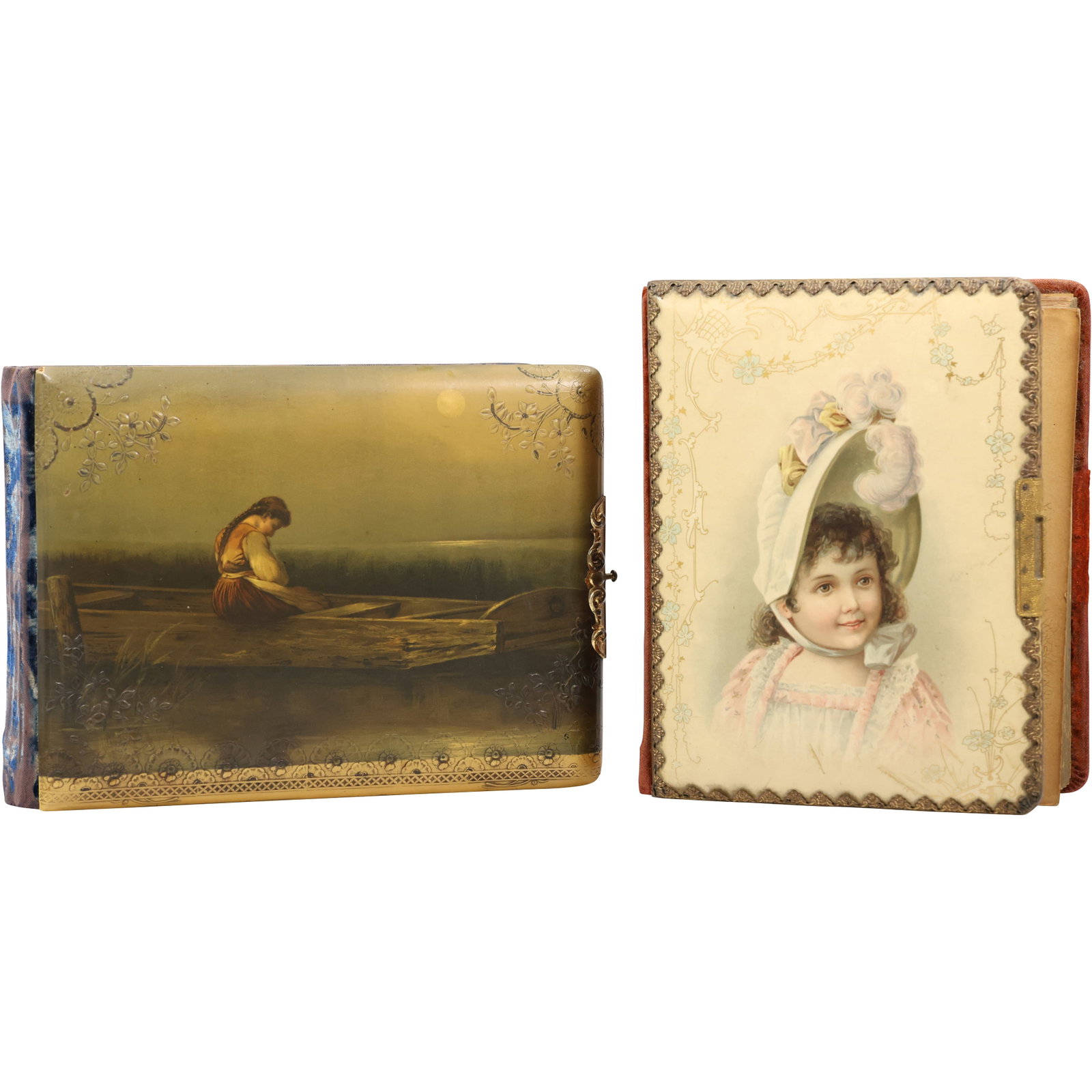 2 Victorian Photograph Albums Loaded with New York Photographer Ancestral Photos: 2 Victorian Photograph Albums Loaded with New York Photographer Ancestral Photos. size: 12 x 9 , 8 x 9
