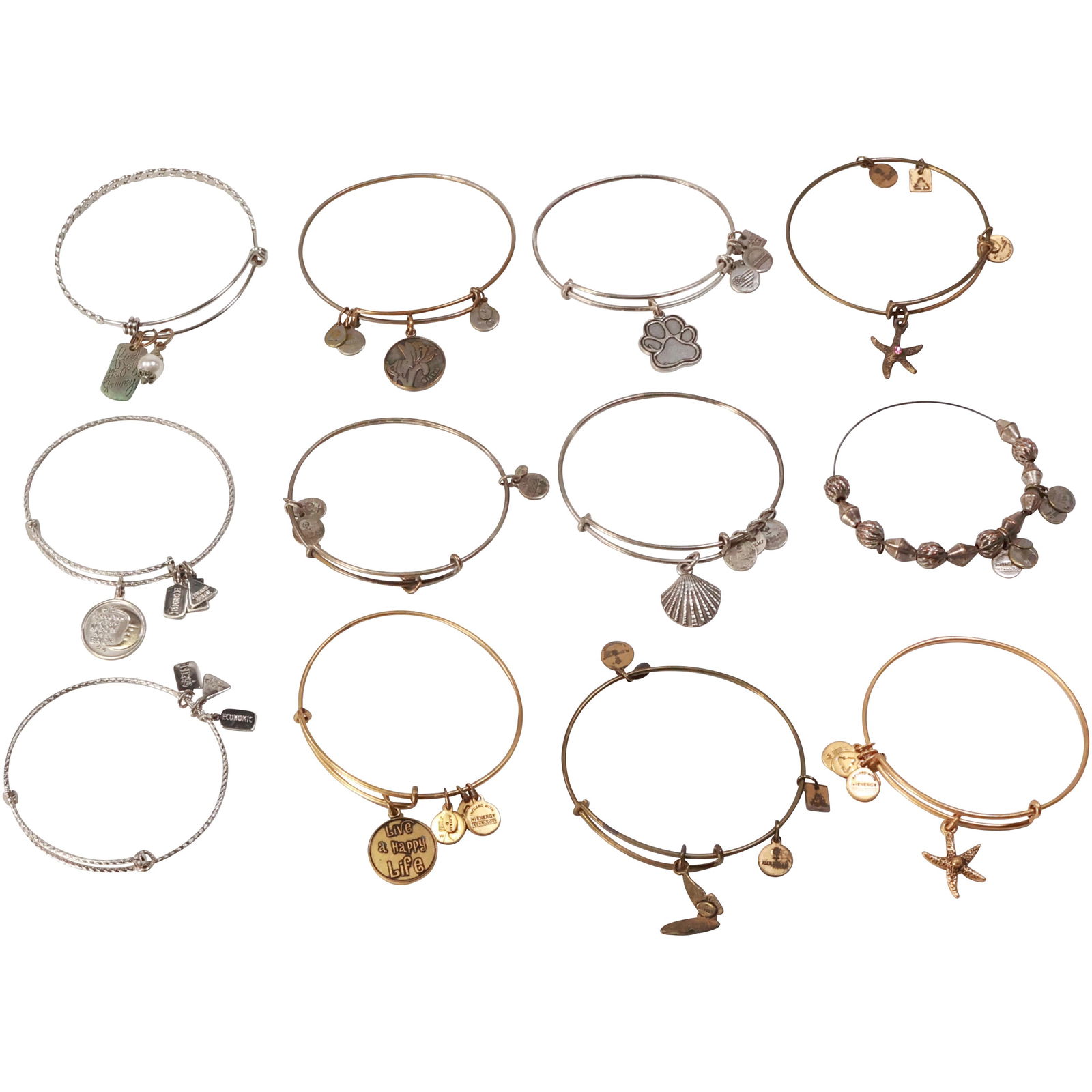 [9] Alex and Ani Bangle Bracelets - See Pictures, average size 2.5 inches (1 of 19)