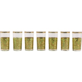 Set of 6 Culver Mid-Century Modern Signed Highballs Glass Barware