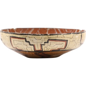 Shipido-Conibo Antique Pottery Bowl. Peruvian Pottery. South American Pottery, Geometric Design