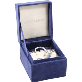 Unique Norstrom Silver Plate Salt and Pepper Shakers in a Silver Plate Metal Shopping Bag