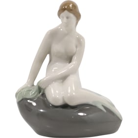 Royal Copenhagen Porcelain Mermaid on Rock Edvard Eriksen Figurine