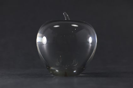Tiffany & Co Home Essentials Apple Paperweight in Crystal Glass