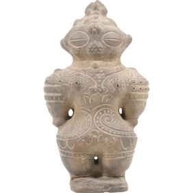 Shakki Dog, a type of ancient Japanese clay figurine from the Jomon period 9 inches height