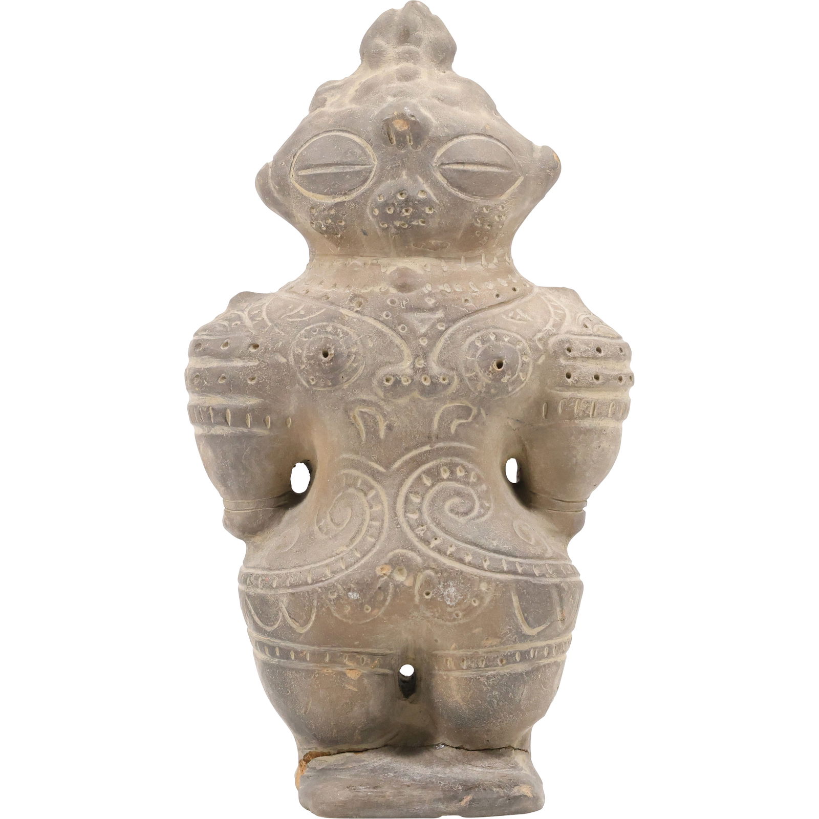 Shakki Dog, a type of ancient Japanese clay figurine from the Jomon period 9 inches height (1 of 15)
