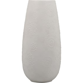 Vintage HEINRICH H & Co Selb Bavaria Germany White Textured Porcelain Vase 9.5 in. height