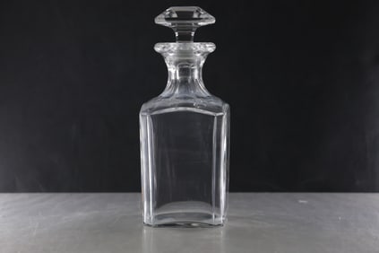 Vintage Baccarat Crystal Perfection Square Whiskey Decanter with Stopper 8.25 in. height