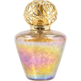 La-Tee-Da! Effusion Fragrance Lamp Amber Gold Iridescent Glass