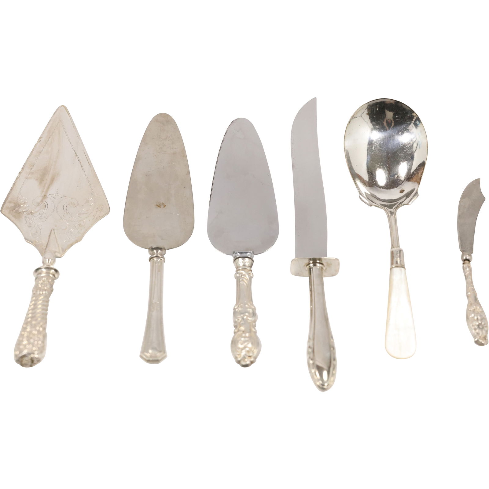 6 Assorted Sterling Silver Handled Serving Utensils - See Pictures (1 of 15)