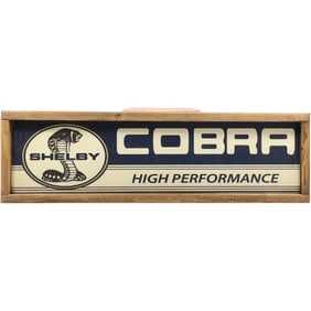 SHELY COBRA HIGH PERFORAMANCE Novelty Printed Wood Sign 7.25 in. x 25 inches length