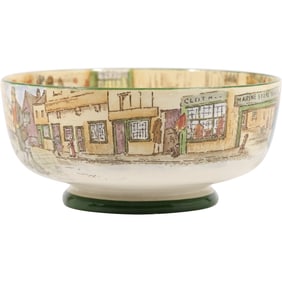 Royal Doulton Dickens Ware Bowl. with Scenes 8 inches diameter