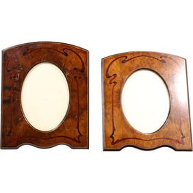 2 Italian Marjorelle Style Dresser Top Picture Frames  - SEE PICTURES