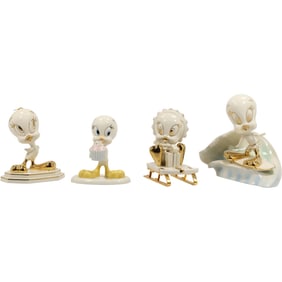 4 Assorted LENOX Fine Porcelain TWEETY BIRD Character Figurines 5.5 in. x 8 in.