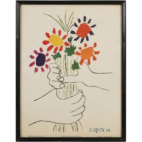 Pablo Picasso's "Bouquet of Peace" (also known as "Bouquet de Fleurs" or "Hands with Bouquet")