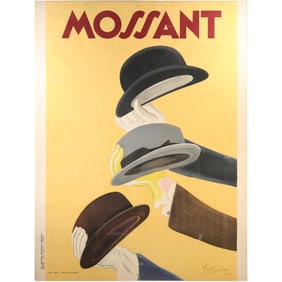 Vintage Advertising Poster for Mossant Hats, Italian-French Artist Leonetto Cappiello 1938
