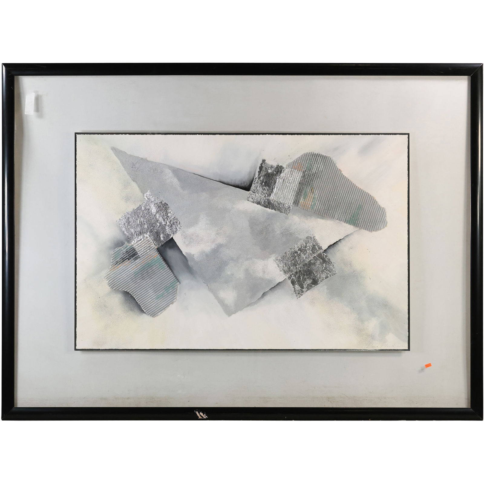 Dena Montgomery, Signed Mixed Media Abstract Floating in Frame, Large Size 41 in. x 56 in. (1 of 16)