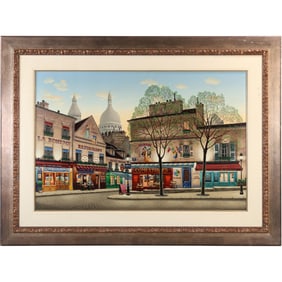 Liudmila Kondakova, b. 1956, Russia, Large Serigraph on Canvas "La Bohemo [Linen] #40/200