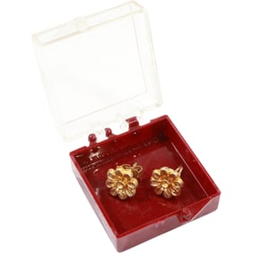 14K Gold 1.25 dwt. Flower Stud Earrings