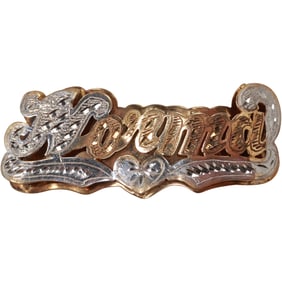 10K Gold "Nooma" Name Pendant 2.2 dwt., 1 7/8 in. x 5/8 in.