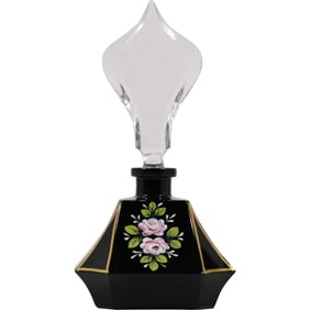 Czech Art Deco Perfume Bottle Attributed to Franz Josef Vater 6 in. height x 3.25 in. wide