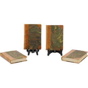 4 Volumes Leather Bound Books Skrifter Av Albert Engstrom Med Kaaparen Till Afrika