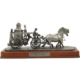 "Five Alarms!" National Fire Museum Limited Edition Pewter Sculpture by Franklin Mint