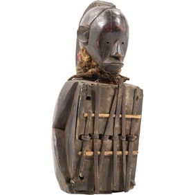 Authentic Tam Tam Slit Drum from the Dan-Guéré people of West Africa 12 in. x 4.5 in.