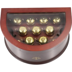 Symphony of Bells, "Mr. Christmas", Mahogany Case, Electrical, Works Fine, 12 in. wide