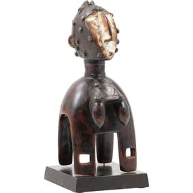 Guinea, Baga Tribe, Nimba Female Fertility Caved Wood Figure 10.25 inches height x 4 in. wide