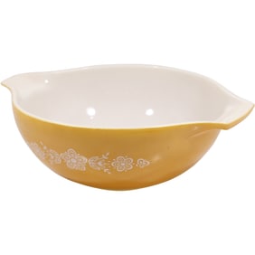 Vintage 1972-1979 PYREX Butterfly Gold '72 Round Nesting Mixing Bowl 10.25 in. length