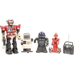 Estate Grouping of 4 Assorted Vintage ROBOT Toys - See Pictures