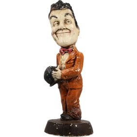 vintage chalkware statue of Oliver Hardy, one half of the iconic comedy duo Laurel and Hardy 21 in.