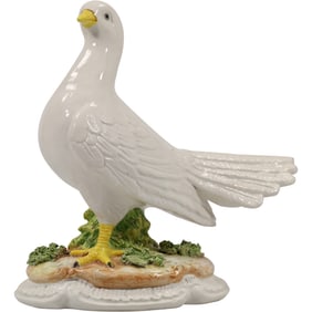 vintage Italian porcelain dove figurine statue, 9.5 inches height x 9 in. wide